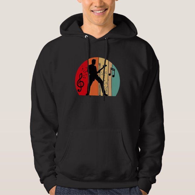 music with guitars musical notes guitarist hoodie (Vorderseite)