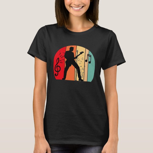 music with guitars musical notes guitarist T-Shirt (Vorderseite)