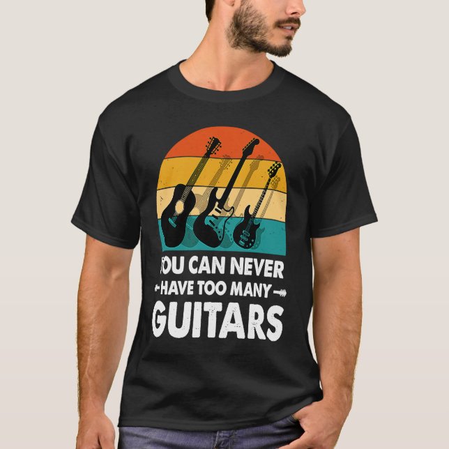 music with guitars sunset vintage guitars T-Shirt (Vorderseite)