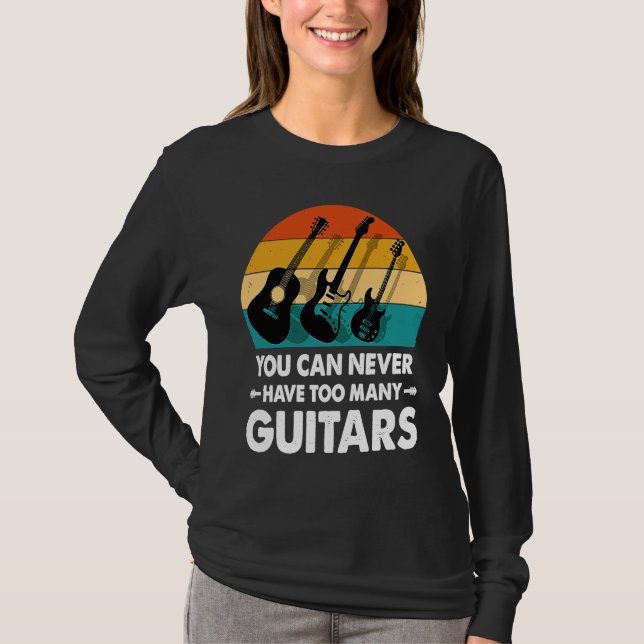 music with guitars sunset vintage guitars T-Shirt (Vorderseite)