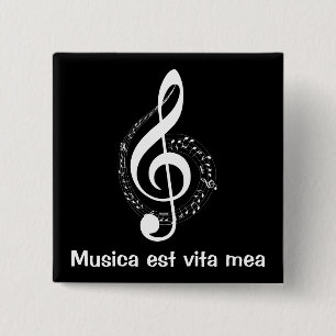 Musica est vita mea Musik ist mein Leben Note Hint Button