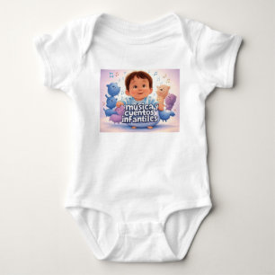 Música y cuentos infantiles baby strampler