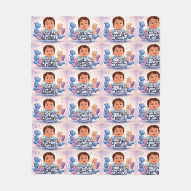 Música y cuentos infantiles fleecedecke (Vorderseite)