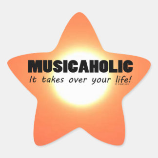 Musicaholic Life Star Sticker