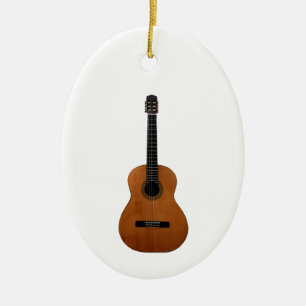 Musical Acoustic Gitarre Weihnachten Keramik Ornament