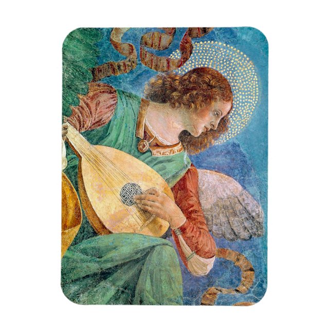 Musical angel playing guitar magnet (Vertikal)