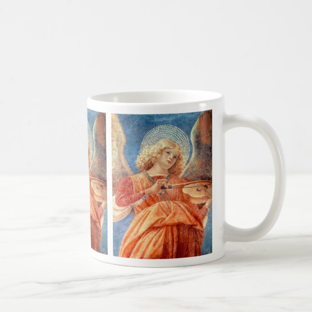 Musical angel playing the violin fresco kaffeetasse (Rechts)