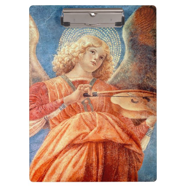 Musical angel playing the violin fresco klemmbrett (Vorderseite)