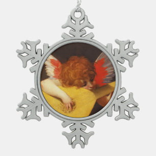 Musical Angel Vintage Schneeflocken Zinn-Ornament