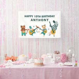 Musical Animals Geburtstag Banner