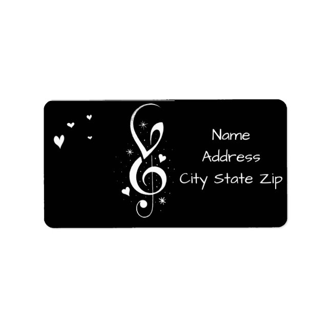 **MUSICAL ANMERKUNGEN** RETURN ADDRESS LABELS ADRESSAUFKLEBER (Vorne)