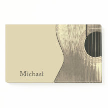 Musical Beige Acoustic Guitar