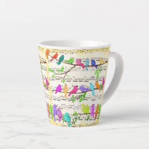 Musical Birds Latte Tasse