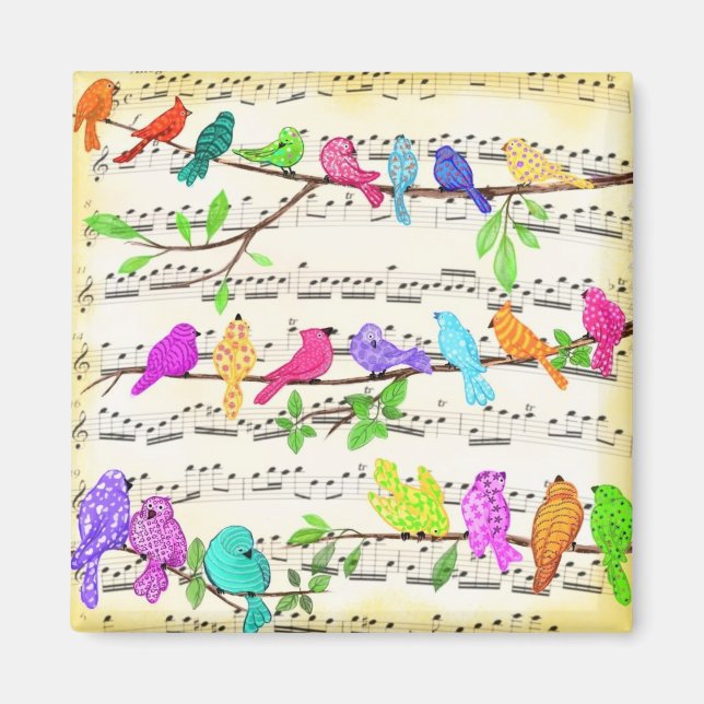 Musical Birds Magnet (Vorne)