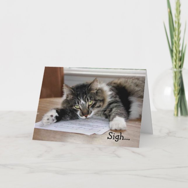 Musical Cat Birthday Song Geburtstagskarte Karte (Vorderseite)