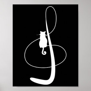 Musical Cat Music Kitty Feline Musician T-Shirt Poster