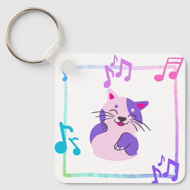 Musical Cat Schlüsselanhänger (Vorderseite)