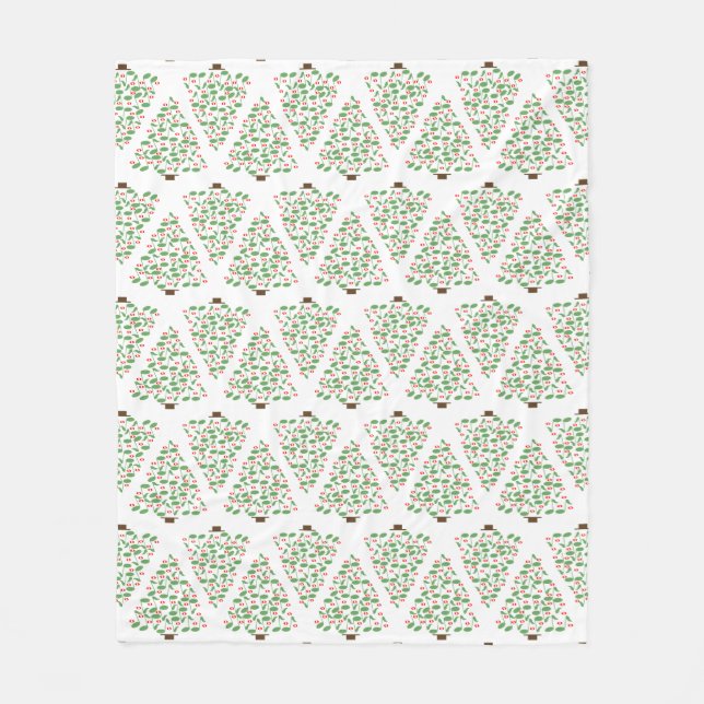 Musical Christmas Tree Fleece Blanket (Vorderseite)