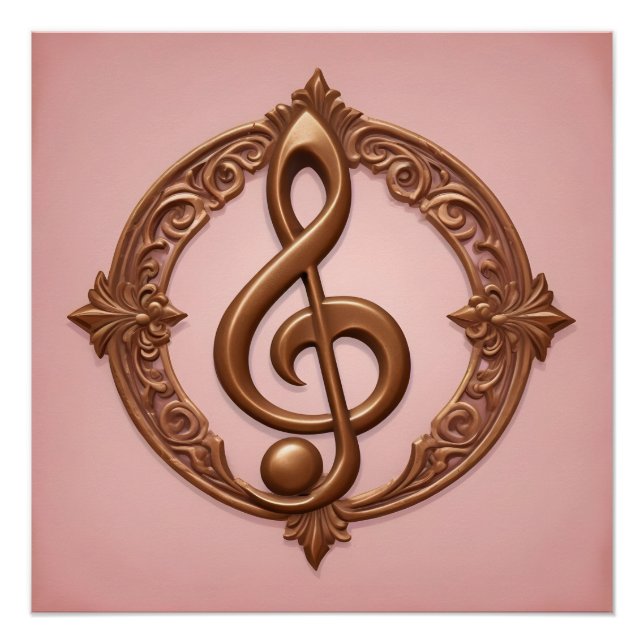 Musical Clef Note Poster (Vorderseite)