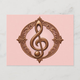 Musical Clef Note Postkarte