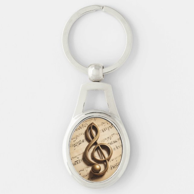 Musical Clef Note Schlüsselanhänger (Vorderseite)