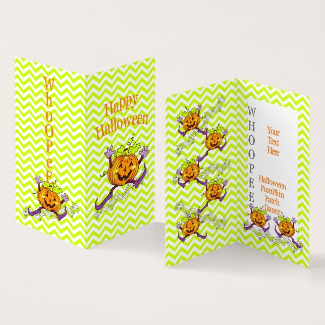 Musical Dancing Halloween Pumpkin Klassenkarte (Innenseite und Außenseite)