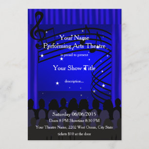 Musical Darstellend Arts Music Bühne Einladung