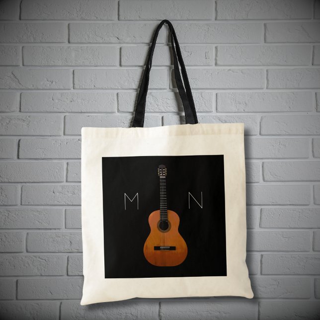 Musical Gitarre Monogram Black Tragetasche (Von Creator hochgeladen)