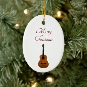 Musical Gitarre Weihnachten Keramik Ornament