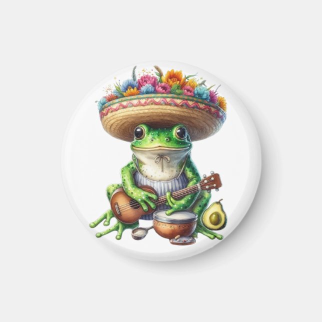 Musical Green Frog Magnet (Vorne)