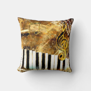 Musical Grunge Throw PIllow Kissen