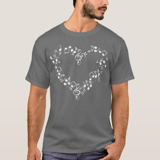 Musical Heart Liebe Hinweise Spaß Geschenk T-Shirt