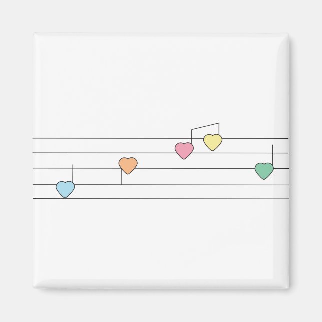 Musical Hearts Magnet (Vorne)
