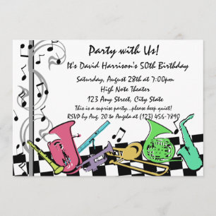 Musical Hip Hop Invite Einladung