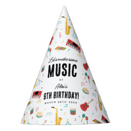 Musical Instruments Music Theme Birthday Party Partyhütchen