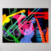 Musical Instruments Pop Art Design