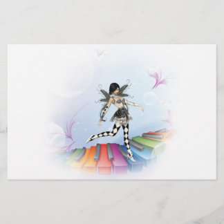 Musical Keyboard Fee Vignette Briefpapier