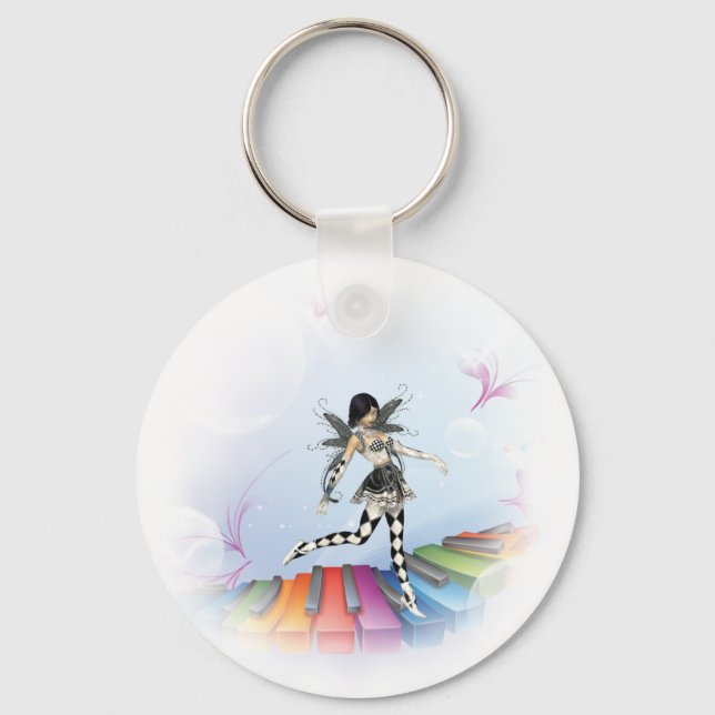 Musical Keyboard Fee Vignette Schlüsselanhänger (Vorderseite)