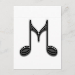 Musical "M" Letter Postkarte