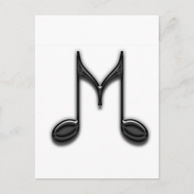 Musical "M" Letter Postkarte (Vorderseite)