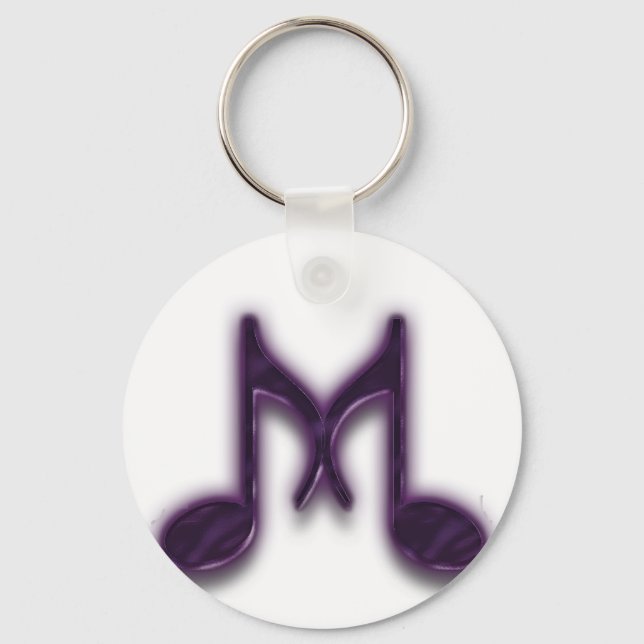 Musical "M" Letter Schlüsselanhänger (Vorderseite)