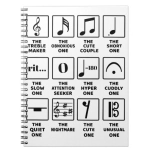 Musical Noten Symbol Definition Notizblock