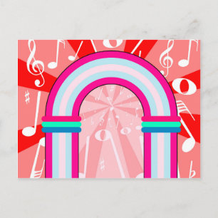 Musical Notes Archway Postkarte