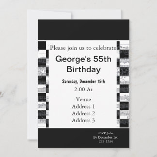 Musical Notes Birthday Einladung