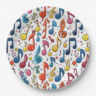 Musical Notes Kawaii Art Design Pappteller