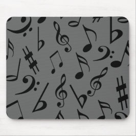 Musical Notes Mousepad - Silver