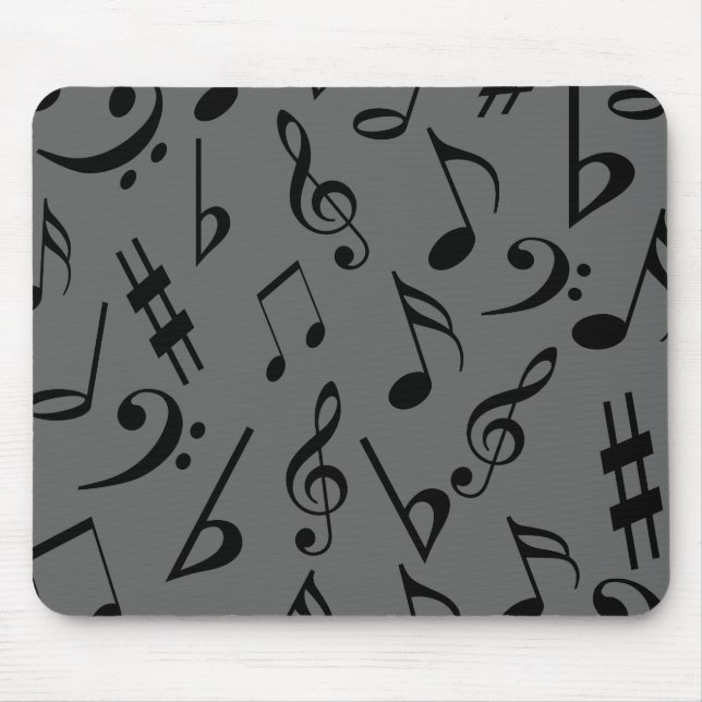 Musical Notes Mousepad - Silver (Vorne)