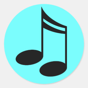 Musical Notes Music Gift Runder Aufkleber