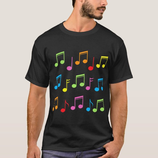 Musical Notes Music Lover Melody Harmony Proud T-Shirt (Vorderseite)