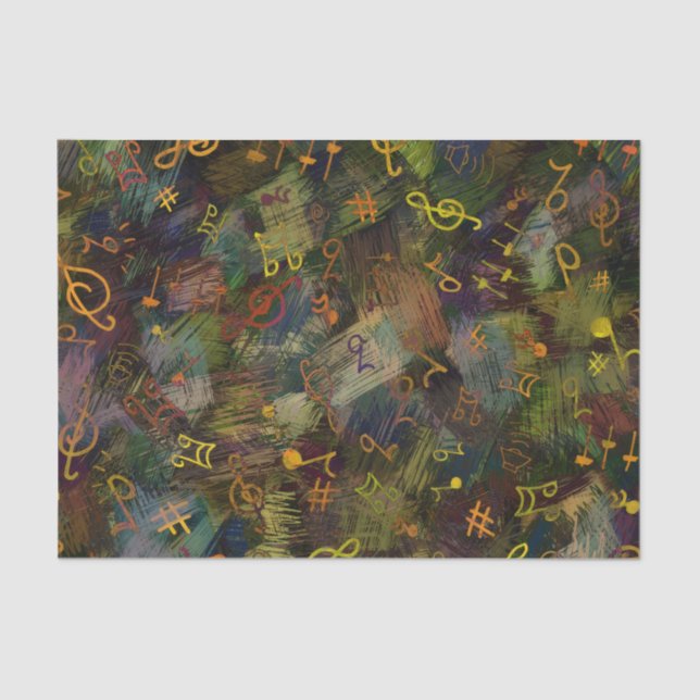 Musical Notes Seidenpapier (Vorderseite)
